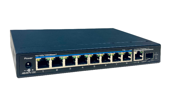 10口全千兆PoE交換機(光電上聯(lián))
